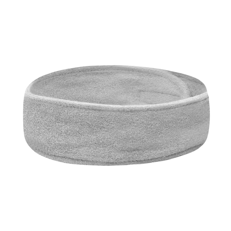 Graues Frottee Kosmetikband für Haare und Gesicht, bequem und saugfähig