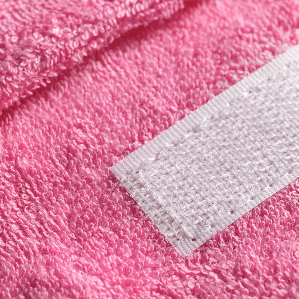 Rosa Kosmetikband Frottee mit weißem Label, saugfähiges Handtuch, Damenpflege