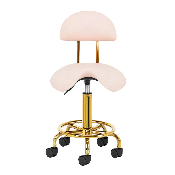 Kosmetikhocker 6001-G gold – pink - Kosmetikhocker