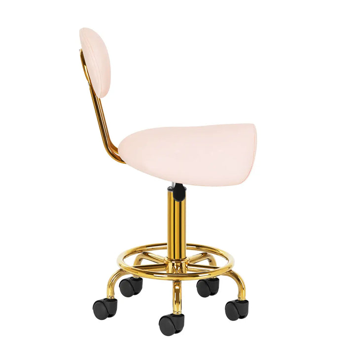 Kosmetikhocker 6001-G gold – pink - Kosmetikhocker