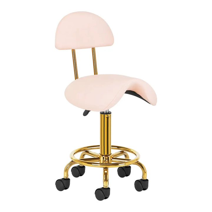 Kosmetikhocker 6001-G gold – pink - Kosmetikhocker