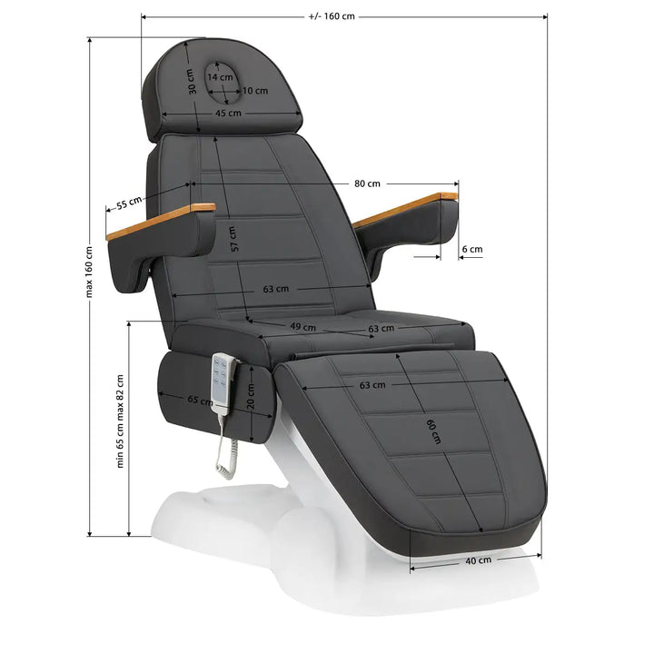 Kosmetikstuhl Elektrisch LUX 273B grau - Kosmetikstuhl