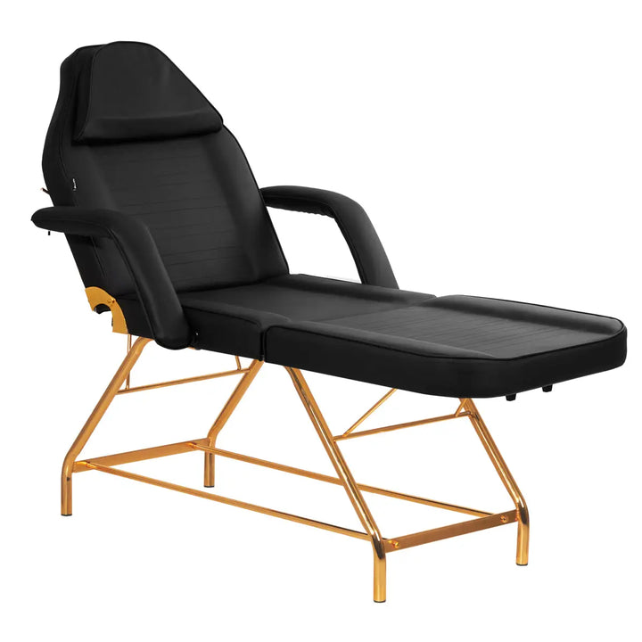 Kosmetikstuhl SILLON 211 gold pro schwarz - Kosmetikstuhl