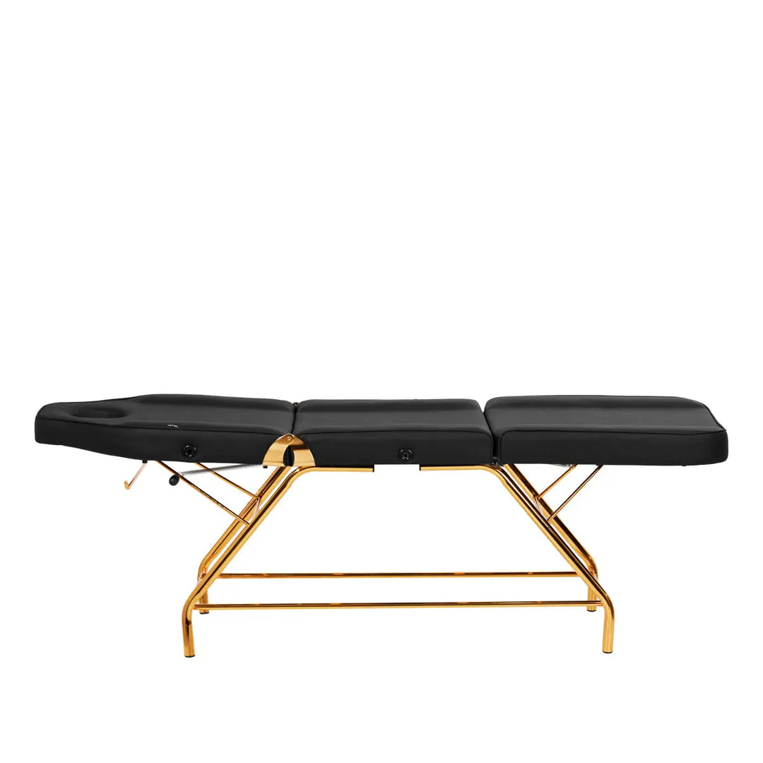 Kosmetikstuhl SILLON 211 gold pro schwarz - Kosmetikstuhl