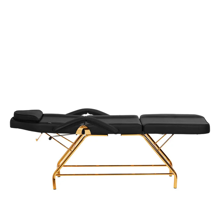 Kosmetikstuhl SILLON 211 gold pro schwarz - Kosmetikstuhl