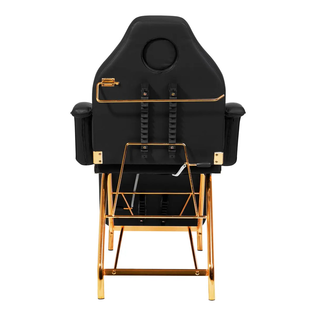 Kosmetikstuhl SILLON 211 gold pro schwarz - Kosmetikstuhl