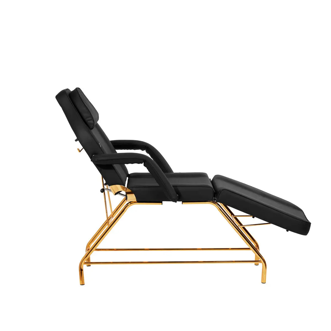 Kosmetikstuhl SILLON 211 gold pro schwarz - Kosmetikstuhl