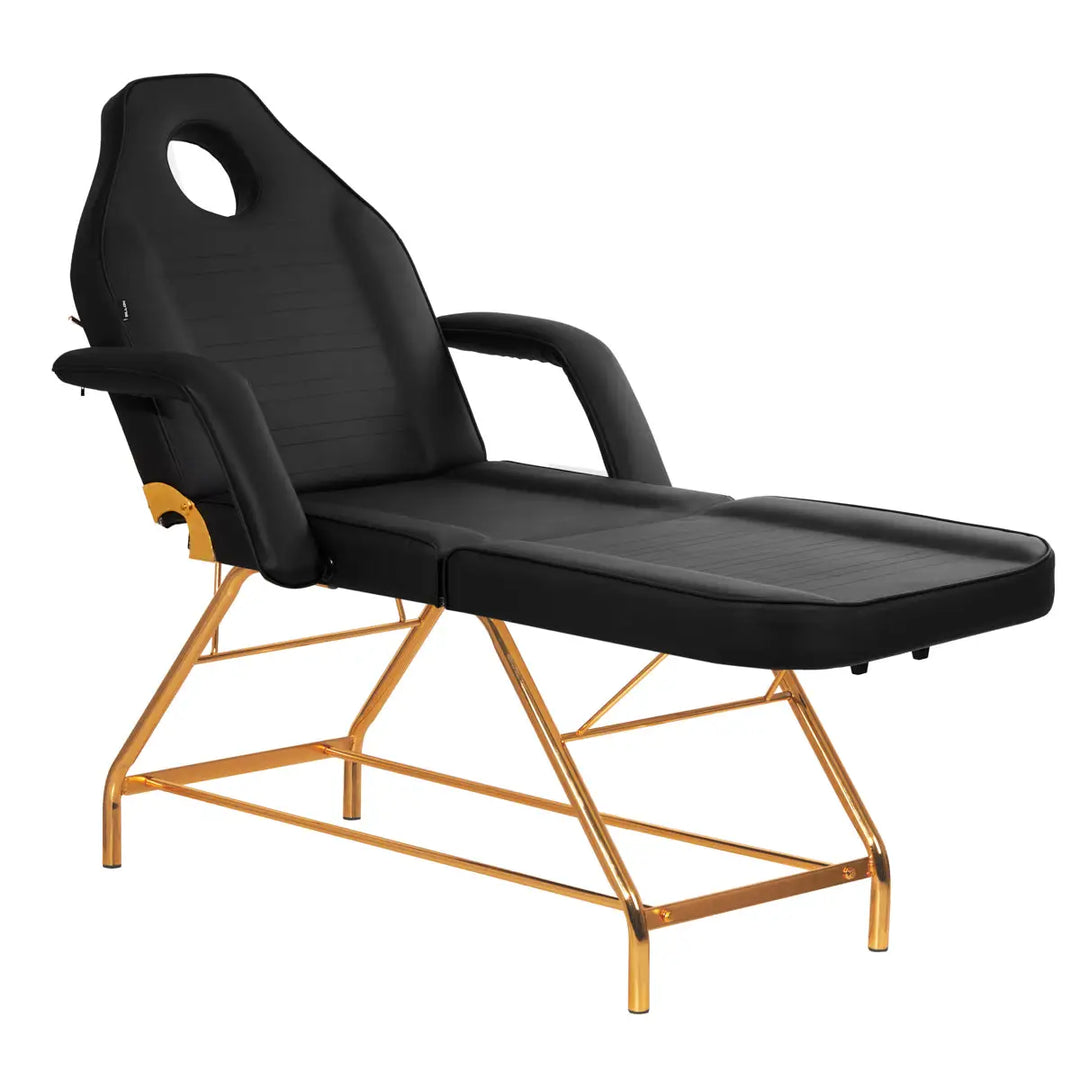 Kosmetikstuhl SILLON 211 gold pro schwarz - Kosmetikstuhl