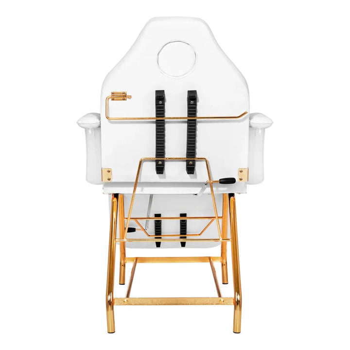Kosmetikstuhl SILLON 211 gold pro weiß - Kosmetikstuhl