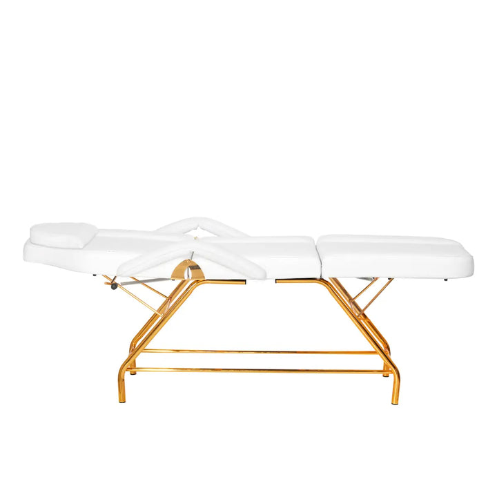 Kosmetikstuhl SILLON 211 gold pro weiß - Kosmetikstuhl