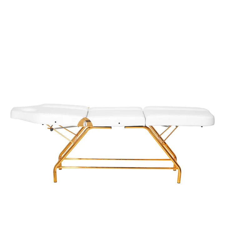 Kosmetikstuhl SILLON 211 gold pro weiß - Kosmetikstuhl