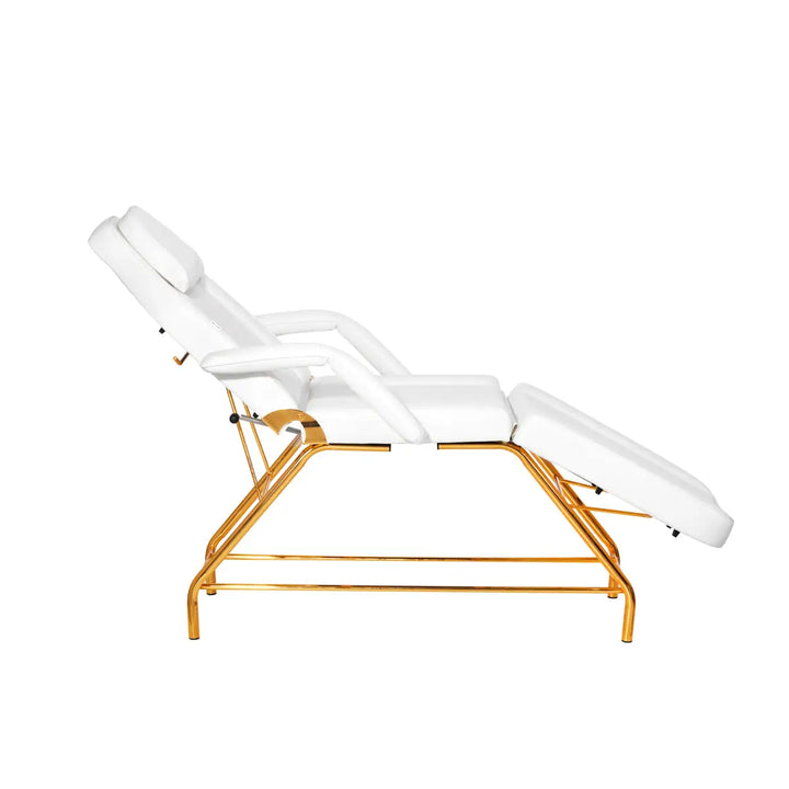 Kosmetikstuhl SILLON 211 gold pro weiß - Kosmetikstuhl