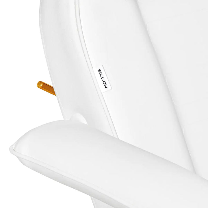 Kosmetikstuhl SILLON 211 gold pro weiß - Kosmetikstuhl