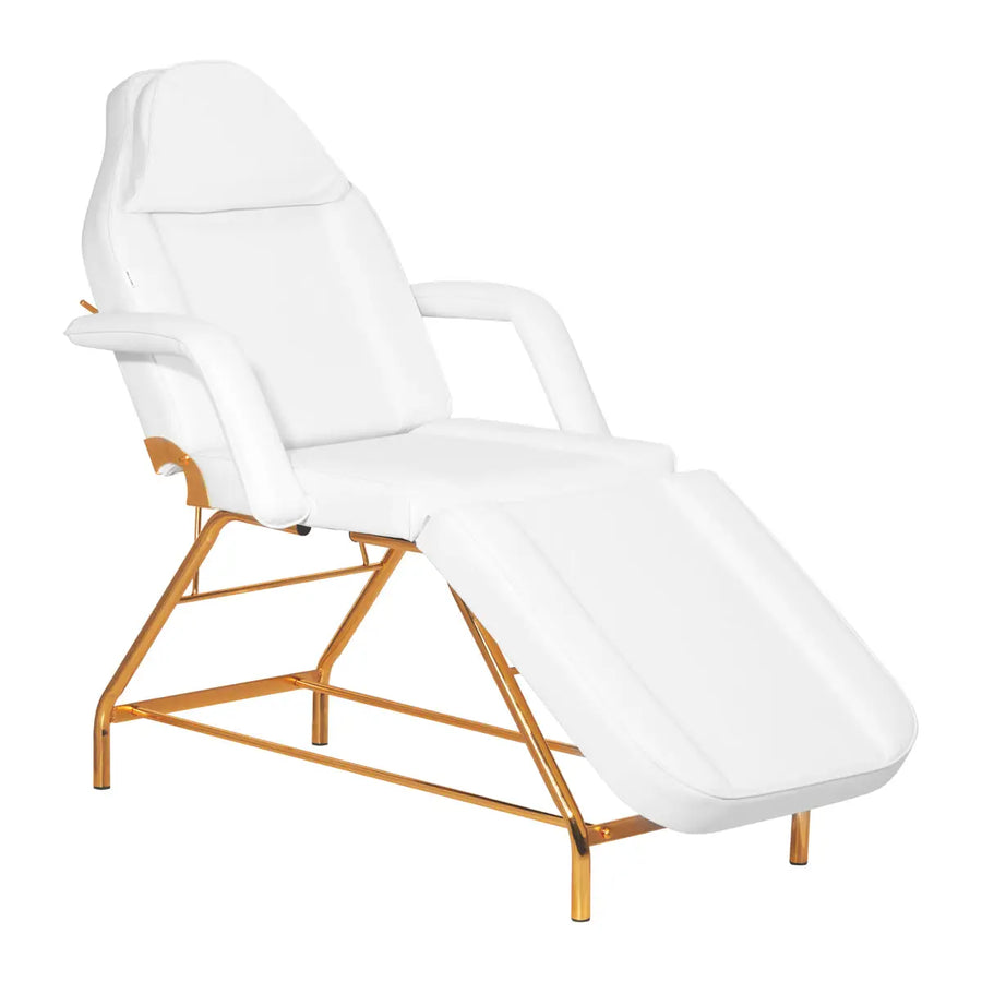 Kosmetikstuhl SILLON 211 gold pro weiß - Kosmetikstuhl