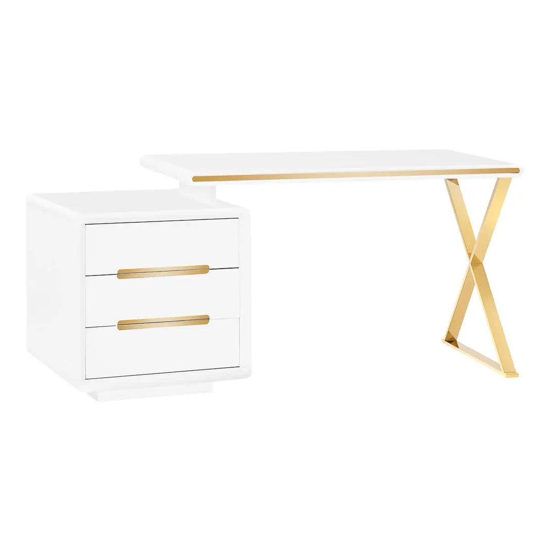 Kosmetiktisch 3309G gold weiß - Kosmetiktisch