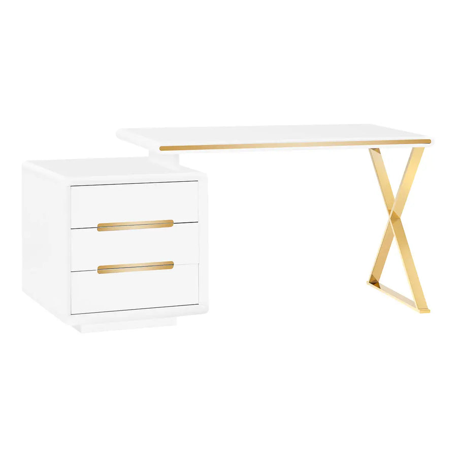 Kosmetiktisch 3309G gold weiß - Kosmetiktisch