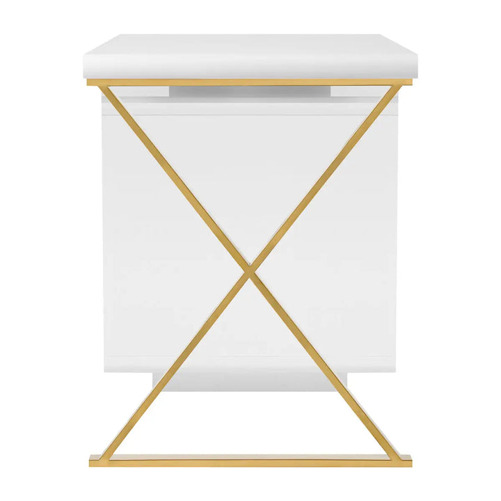 Kosmetiktisch 3309G gold weiß - Kosmetiktisch