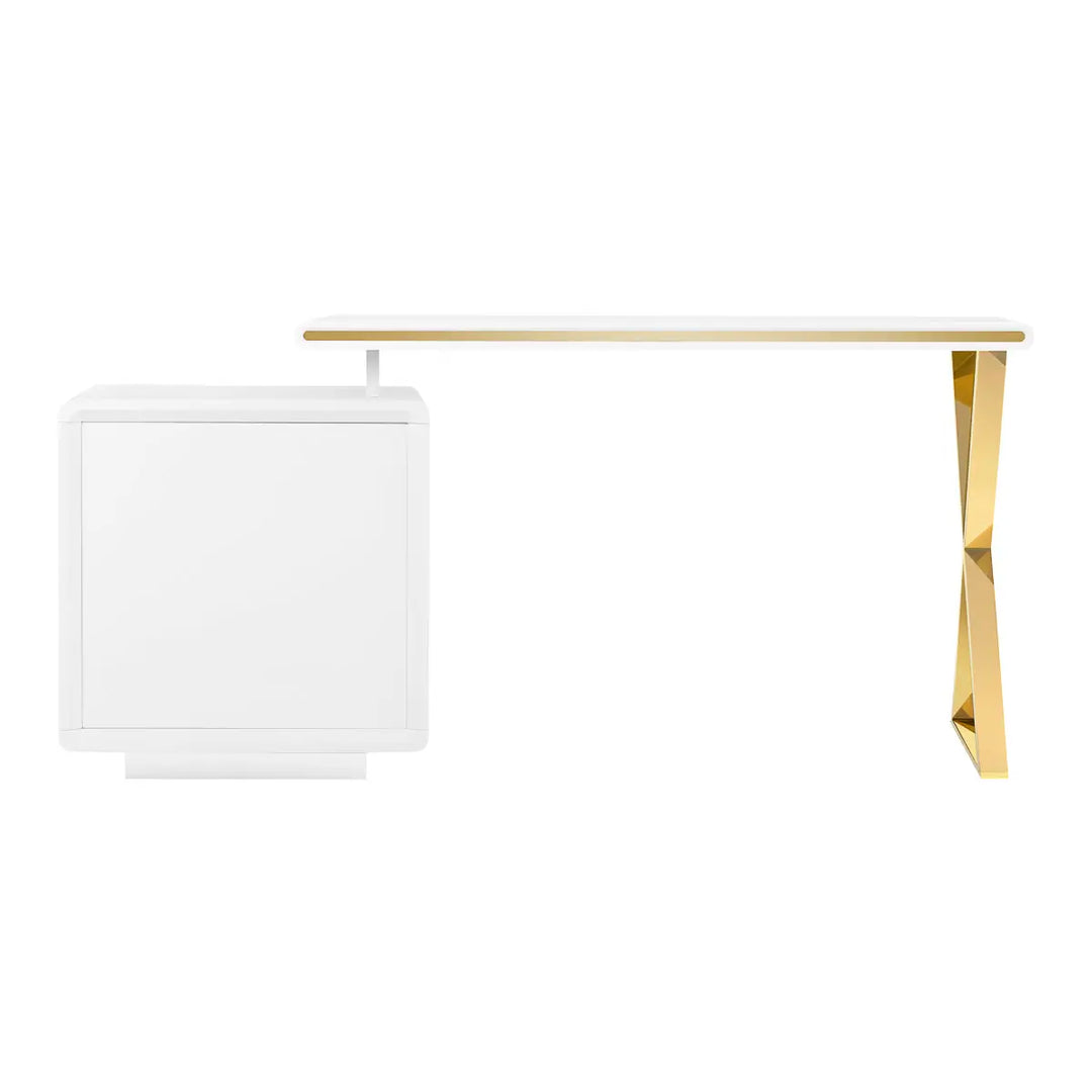 Kosmetiktisch 3309G gold weiß - Kosmetiktisch