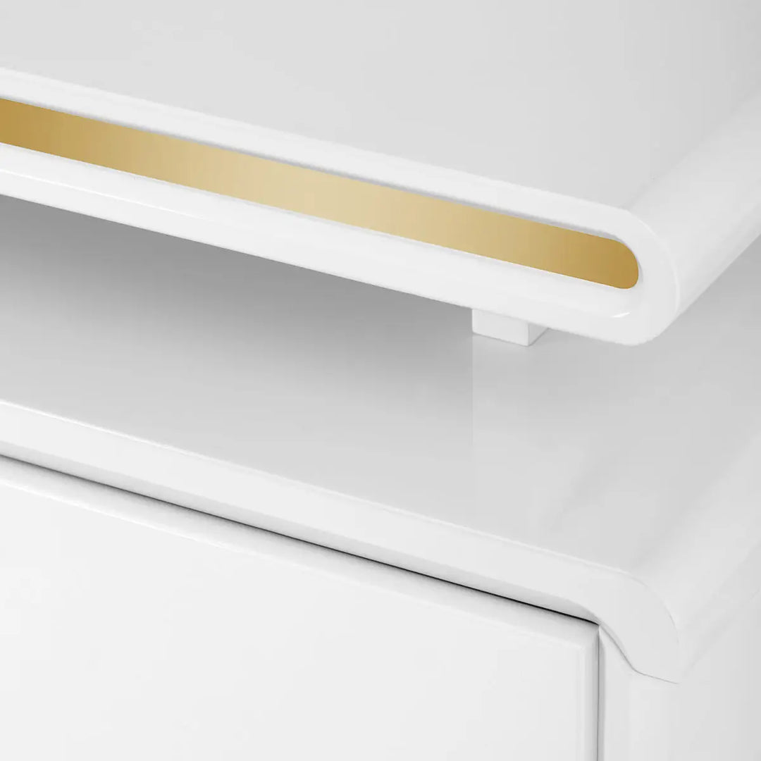 Kosmetiktisch 3309G gold weiß - Kosmetiktisch