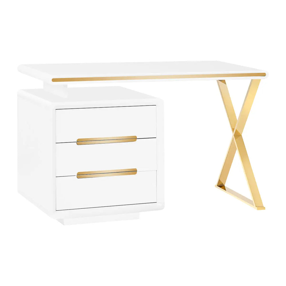 Kosmetiktisch 3309G gold weiß - Kosmetiktisch