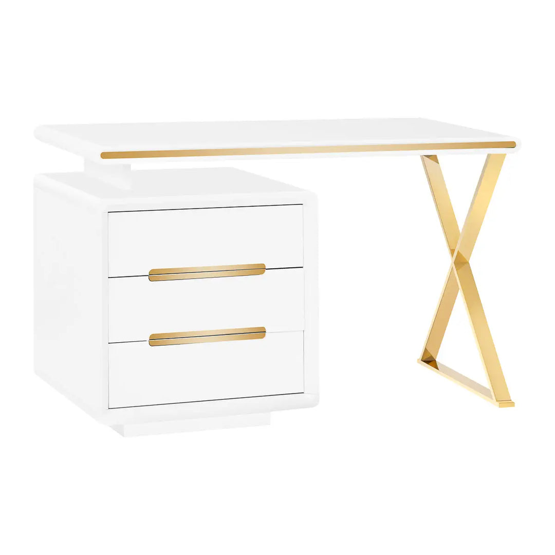 Kosmetiktisch 3309G gold weiß - Kosmetiktisch