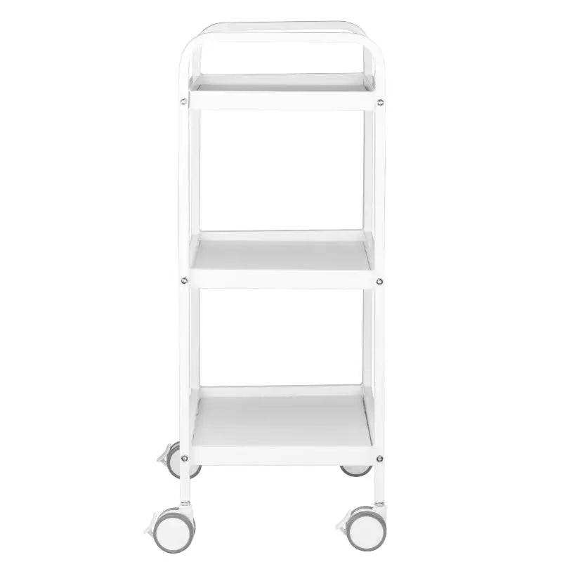 Weiße dreistufige Rollwagen Kosmetikwagen HS09 Weiss für professionelle Anwendung
