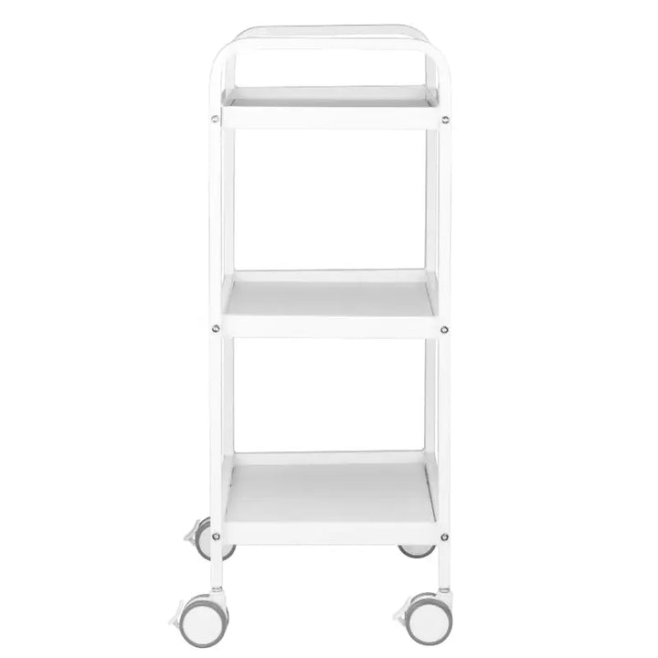 Weiße dreistufige Rollwagen Kosmetikwagen HS09 Weiss für professionelle Anwendung