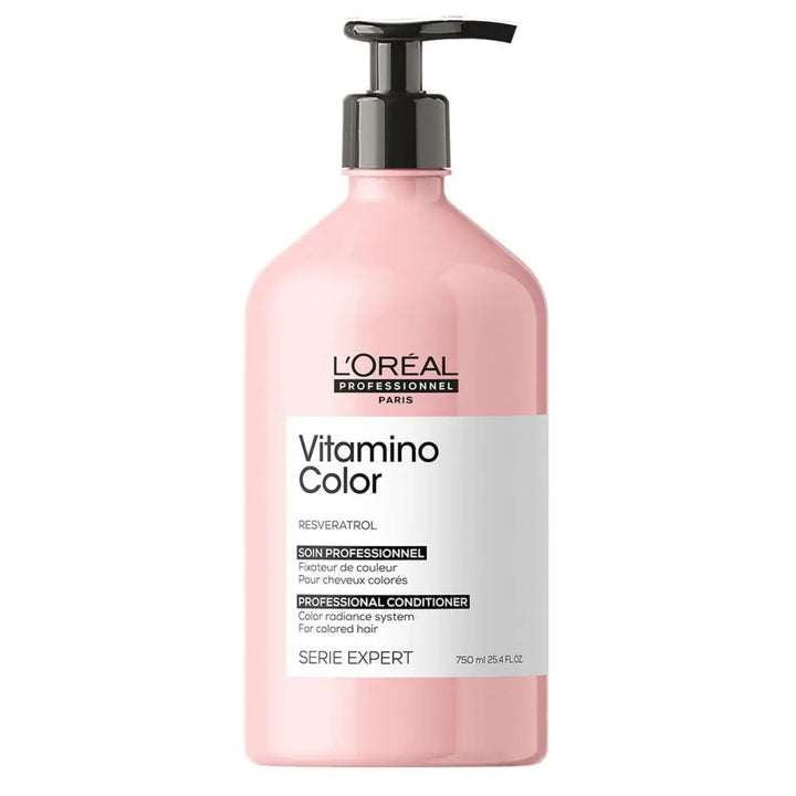 Pinke Flasche L’Oréal Vitamino Color Conditioner für colorgeschützte Haare