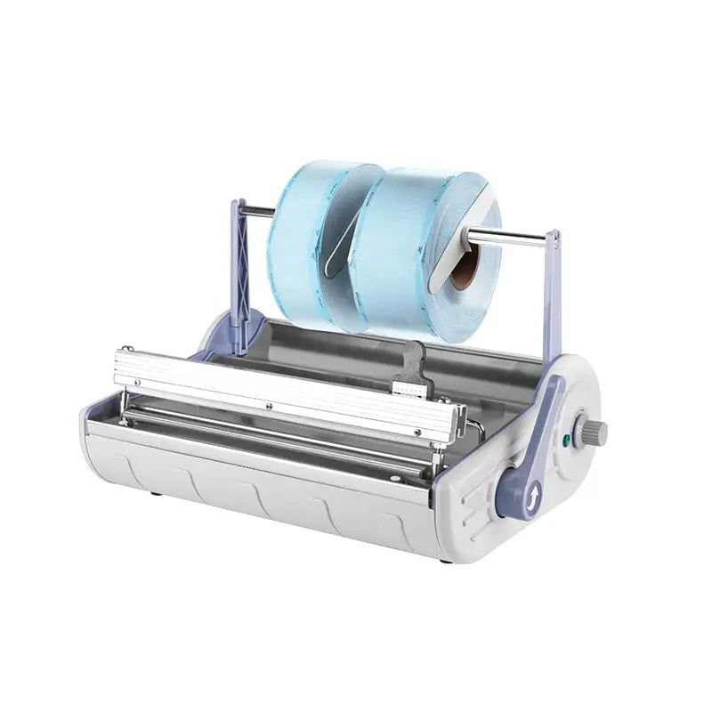 Dental sterilization pouch sealing machine Lafomed Verpackungen-Schweißgerät f-300a in Betrieb