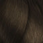 Dunkle braune, glänzende Haarsträhnen mit LOréal Professionnel Dialight Haartönung