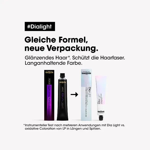 Vergleich von Haartönungen mit L’Oréal Professionnel Dialight bei Haarfarbe auswählen
