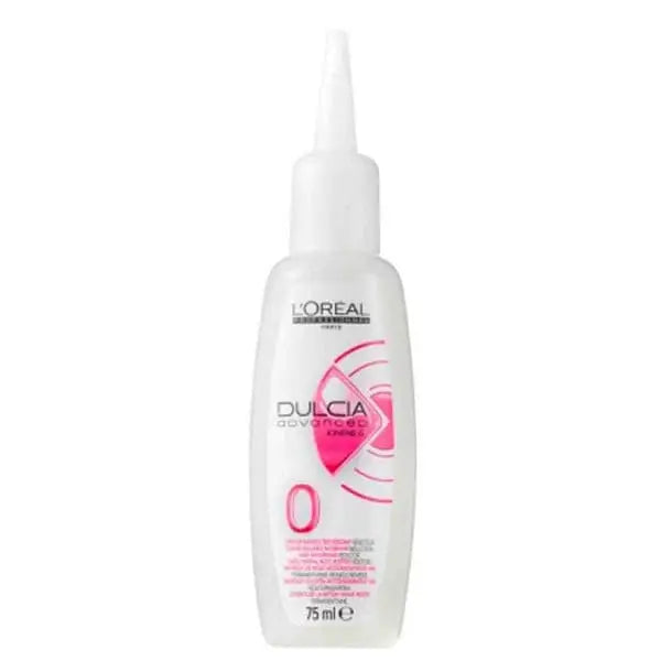 Weiße Haarperm-Lotionflasche L Oreal Professionnel Dulcia Dauerwellflüssigkeit