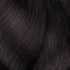 Dunkle, wellige Haarsträhnen mit L’Oreal Professionnel Inoa Haarfarbe