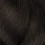 Dunkelbraunes Haar mit L Oreal Professionnel Inoa Haarfarbe auf Produktseite