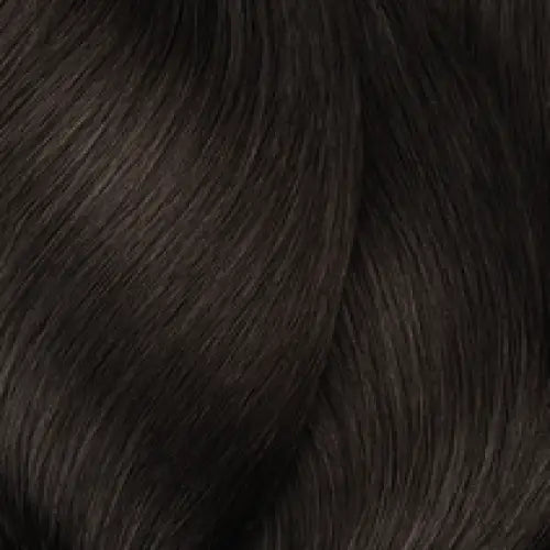 Dunkelbraunes Haar mit L Oreal Professionnel Inoa Haarfarbe auf Produktseite