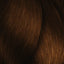 Braune geflochtene Haare mit Auburn-Tönen für L’Oreal Professionnel Inoa Haarfarbe
