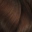 Glanzvolle dunkelbraune Haarsträhnen mit L Oreal Professionnel Inoa Haarfarbe
