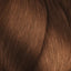 Gewobenes kastanienbraunes Haar mit L’Oreal Professionnel Inoa Haarfarbe