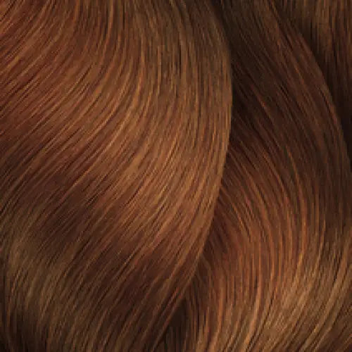 Auburn-toned Haarsträhnen mit L Oreal Professionnel Inoa Haarfarbe gefertigt