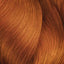 Welliges kastanienbraunes Haar mit auburnfarbenen Nuancen, L’Oreal Professionnel Inoa Haarfarbe