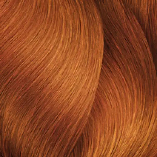 Welliges kastanienbraunes Haar mit auburnfarbenen Nuancen, L’Oreal Professionnel Inoa Haarfarbe