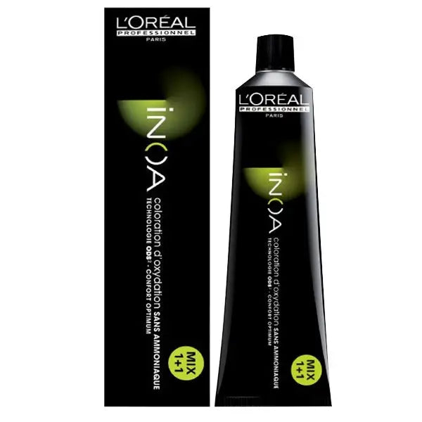 L’Oréal INOA Haarfarbe Produktbild mit professioneller Haarfärbelösung