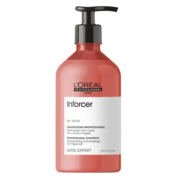L’Oréal Professionnel Serie Expert Inforcer Shampoo Flasche auf weißem Hintergrund