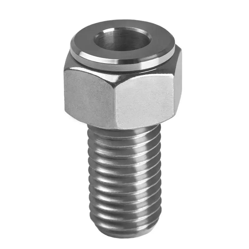 Metallbolzen mit hexagonaler Mutter und rundem Kopf für Lupenlampen Befestigung Inox