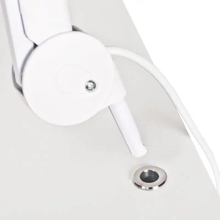 Weiße verstellbare Arm mit Grommet für Lupenlampen Befestigung Inox