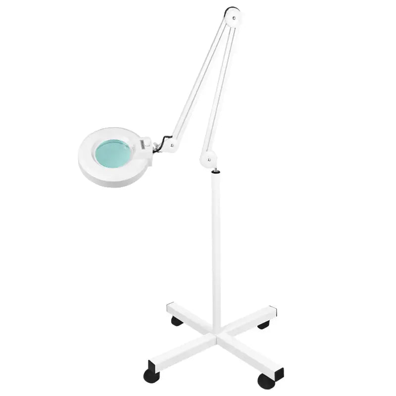 Weiße Lupenleuchte LED S4 auf fahrbarem Ständer mit verstellbarer Lichtintensität