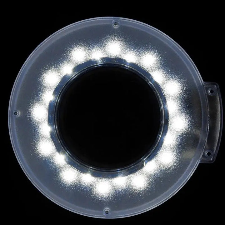 Kreisförmige LED-Ringlichtbeleuchtung für Lupenleuchte LED S5 mit ergonomischem Stativ