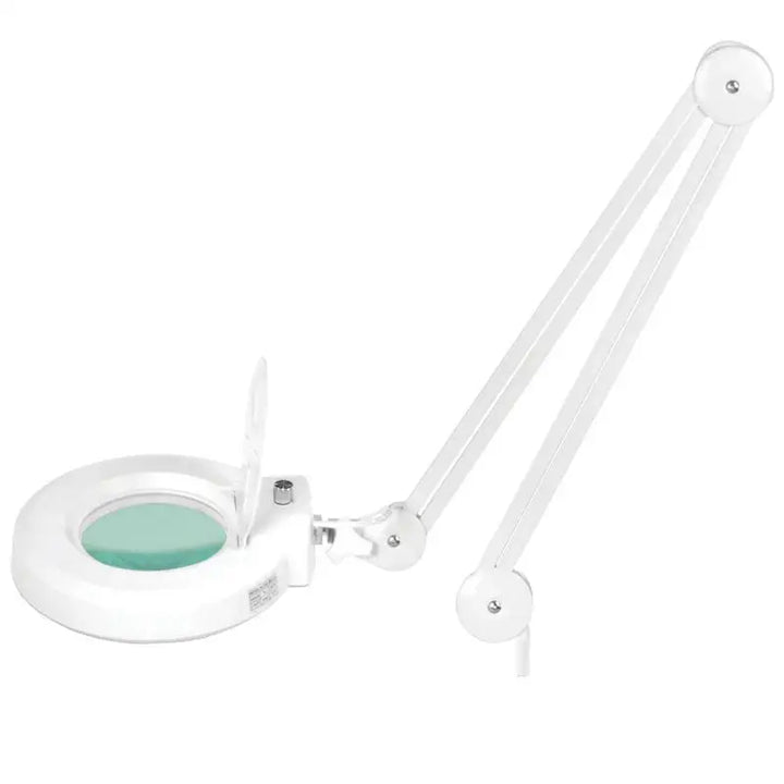 Weiße Lupenleuchte LED S5 mit Stativ und verstellbarer Lichtintensität