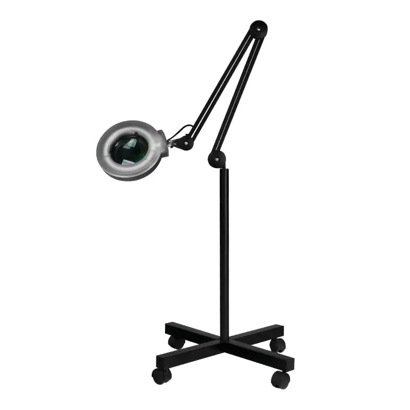 Verstellbare Lupen-Floorlampe Lupenleuchte s4 + Stativ schwarz für präzises Arbeiten
