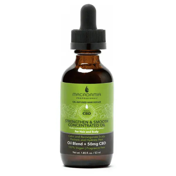 Macadamia Professional CBD Haaröl Flasche für stärkelnde und glättende Pflege